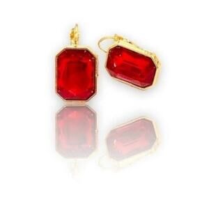 Square Drop Dangle Crystal Earrings